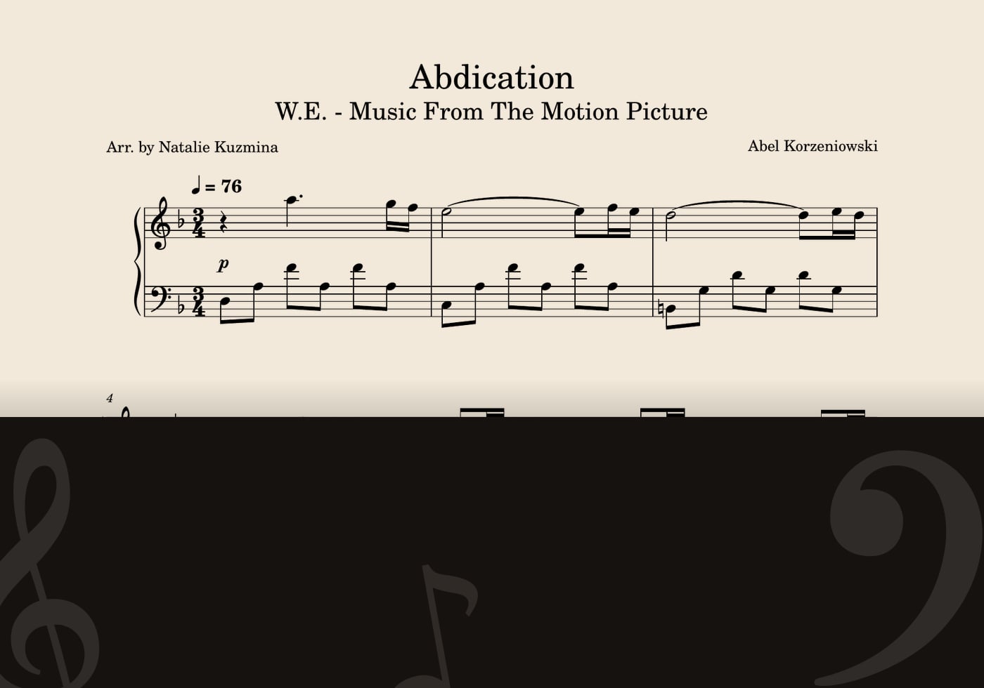 Abdication — score preview
