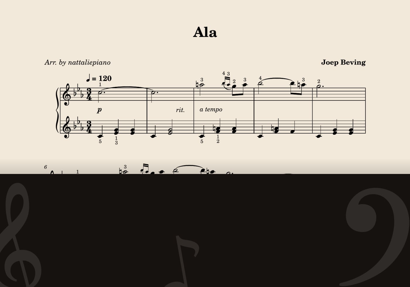 Ala — score preview