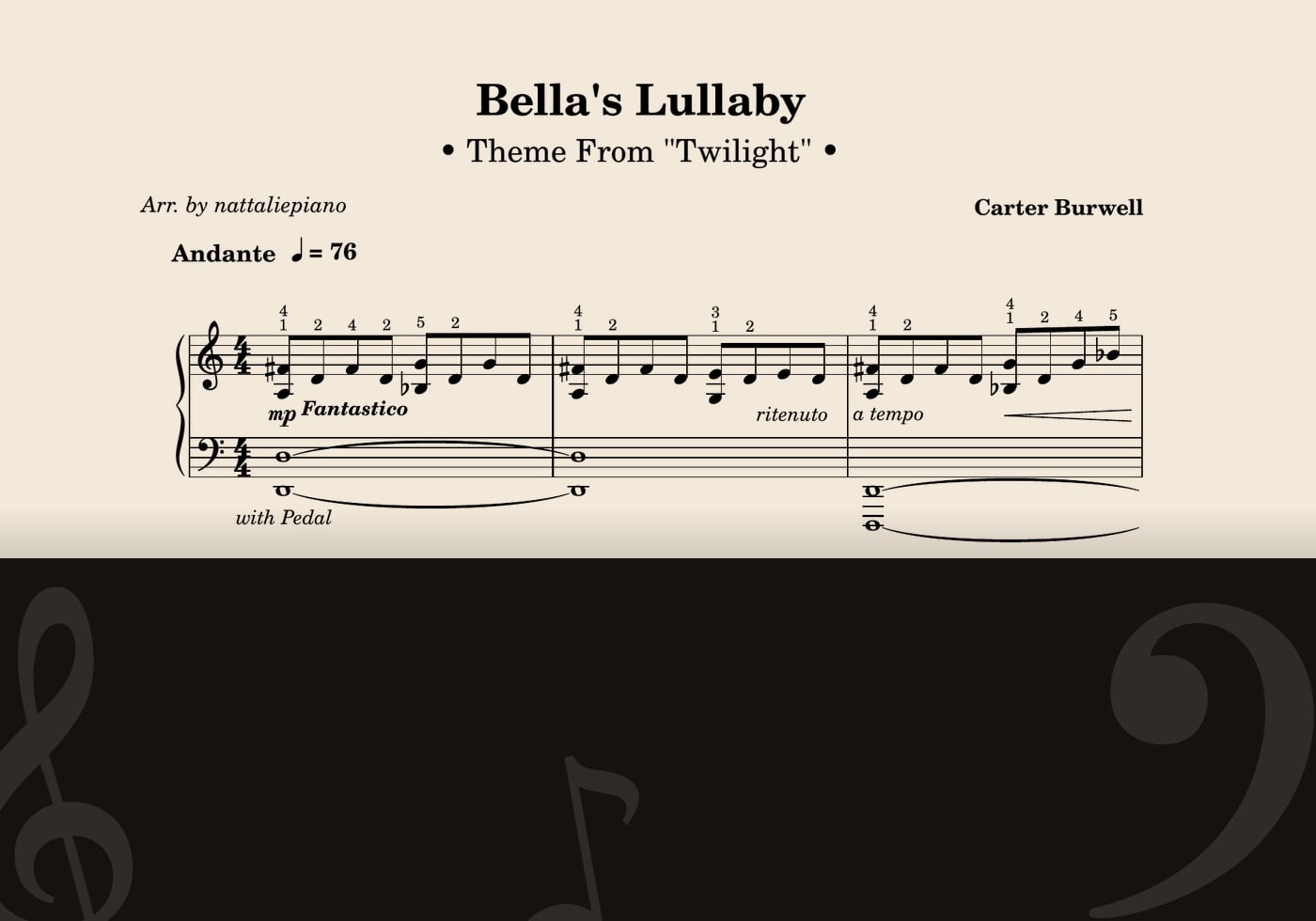 Bella's Lullaby — score preview