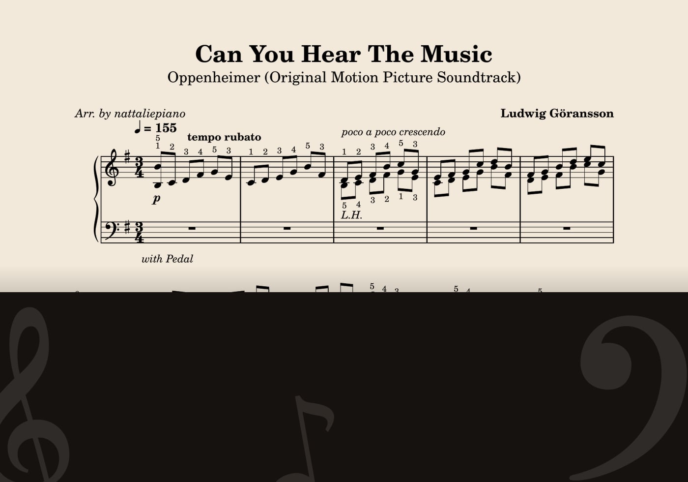 Can You Hear The Music — score preview