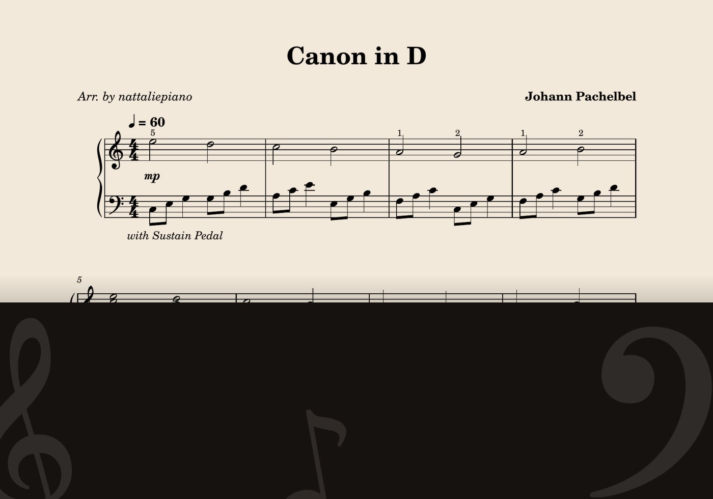 Canon in D — score preview