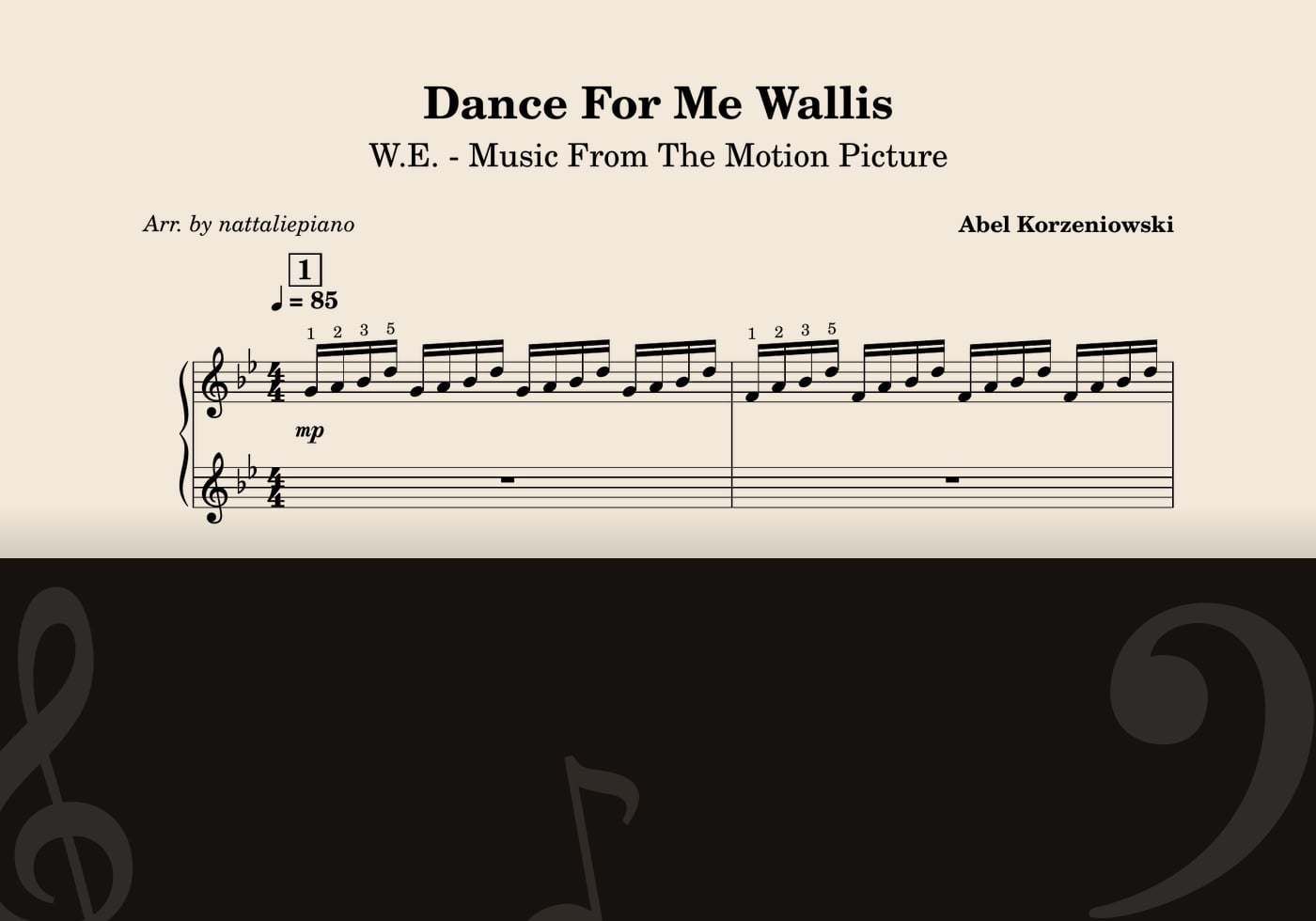 Dance For Me Wallis — score preview