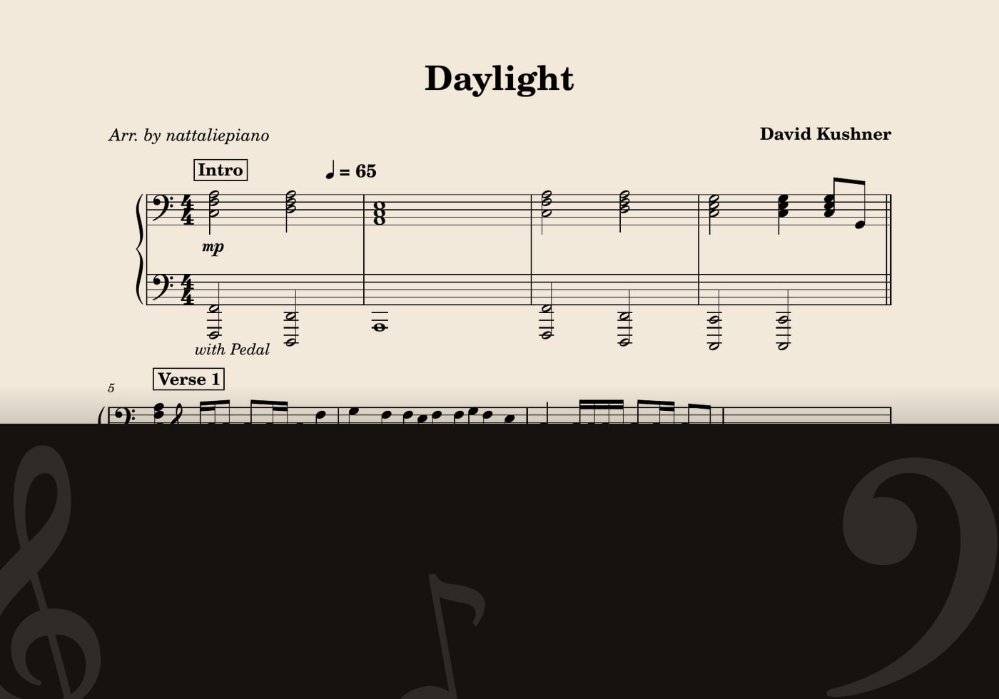 Daylight — score preview