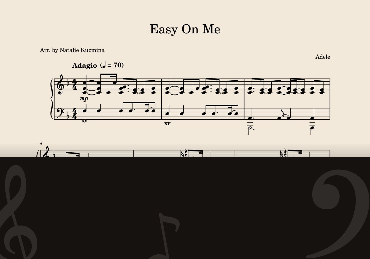 Easy On Me — score preview
