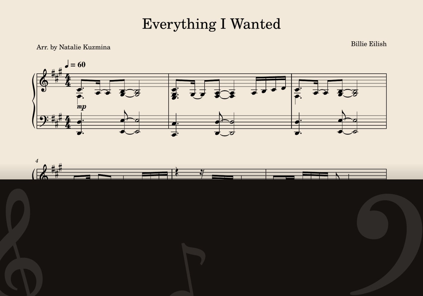 Everything I Wanted — score preview
