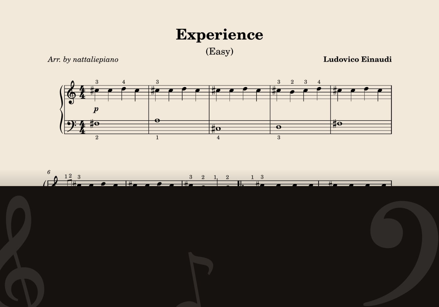 Experience — score preview