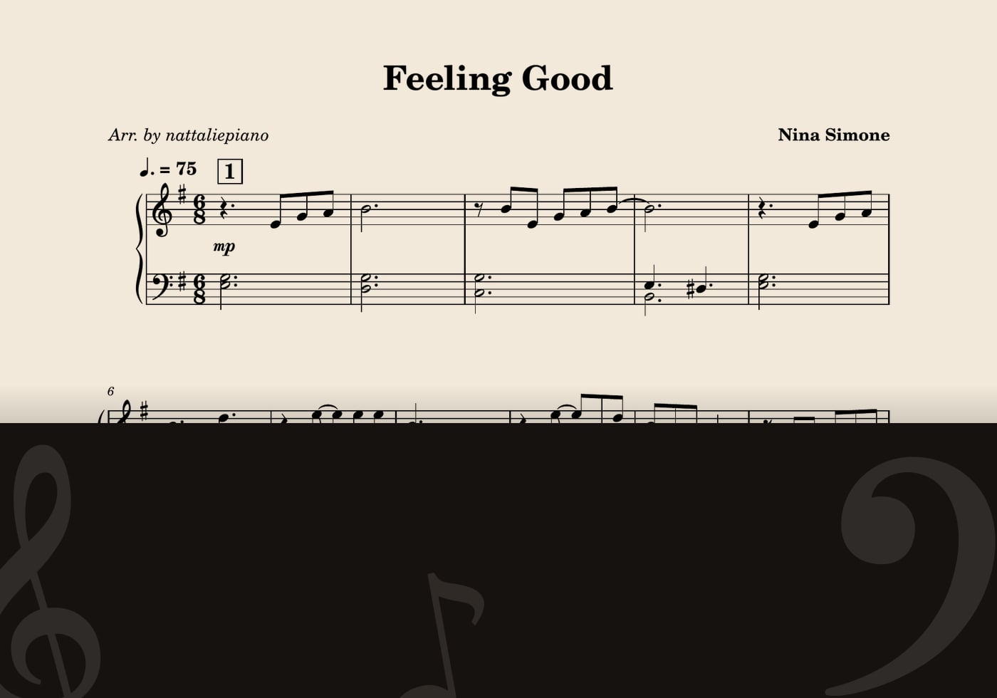 Feeling Good — score preview