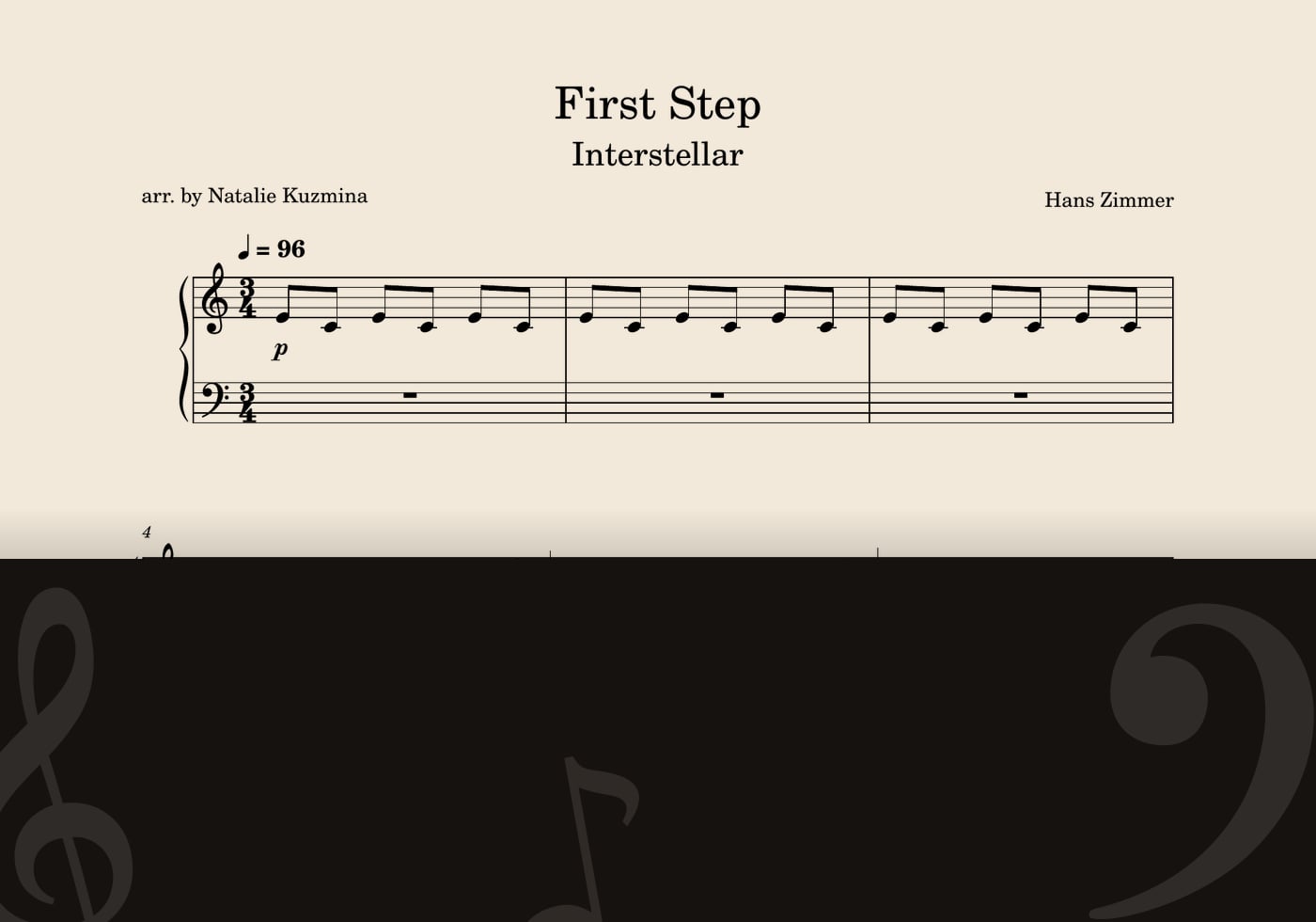 First Step — score preview