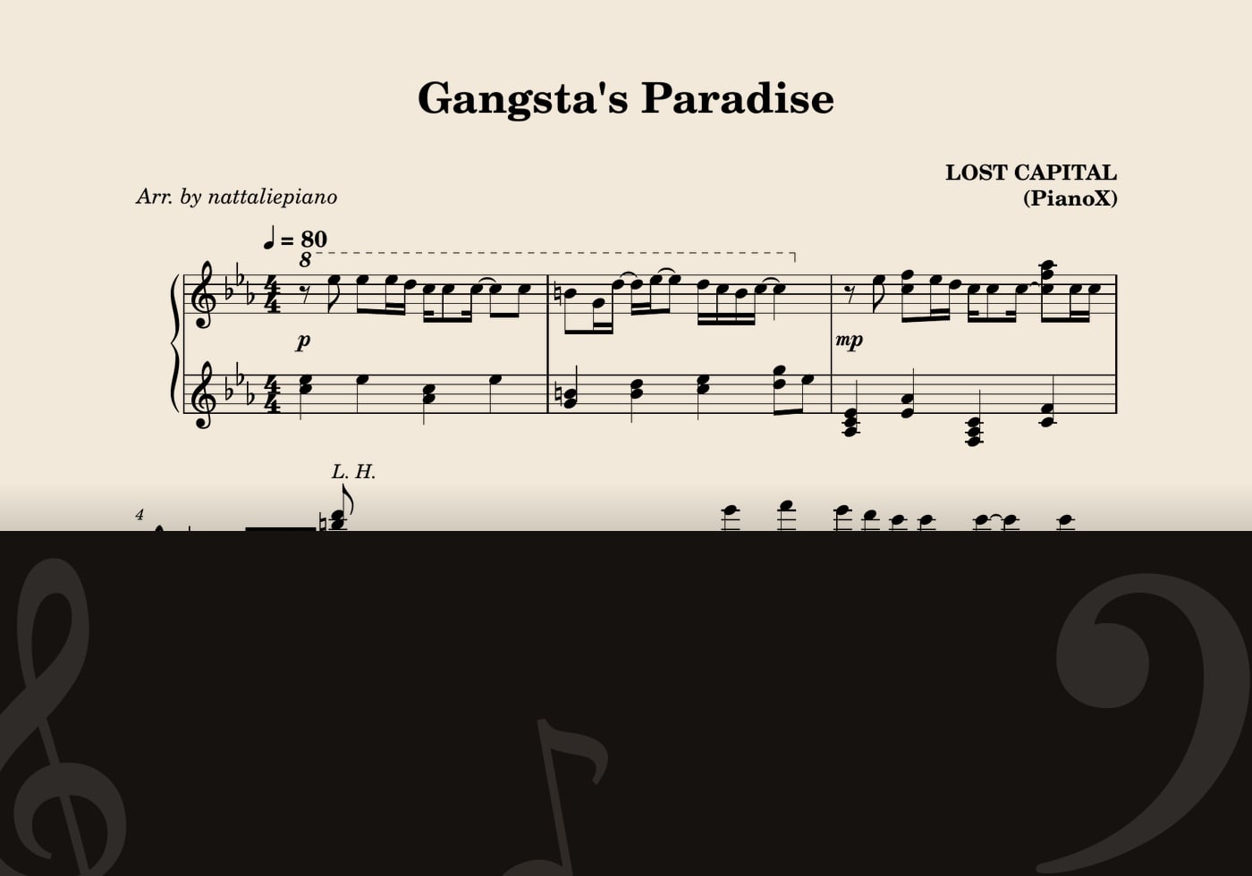 Gangsta's Paradise — score preview