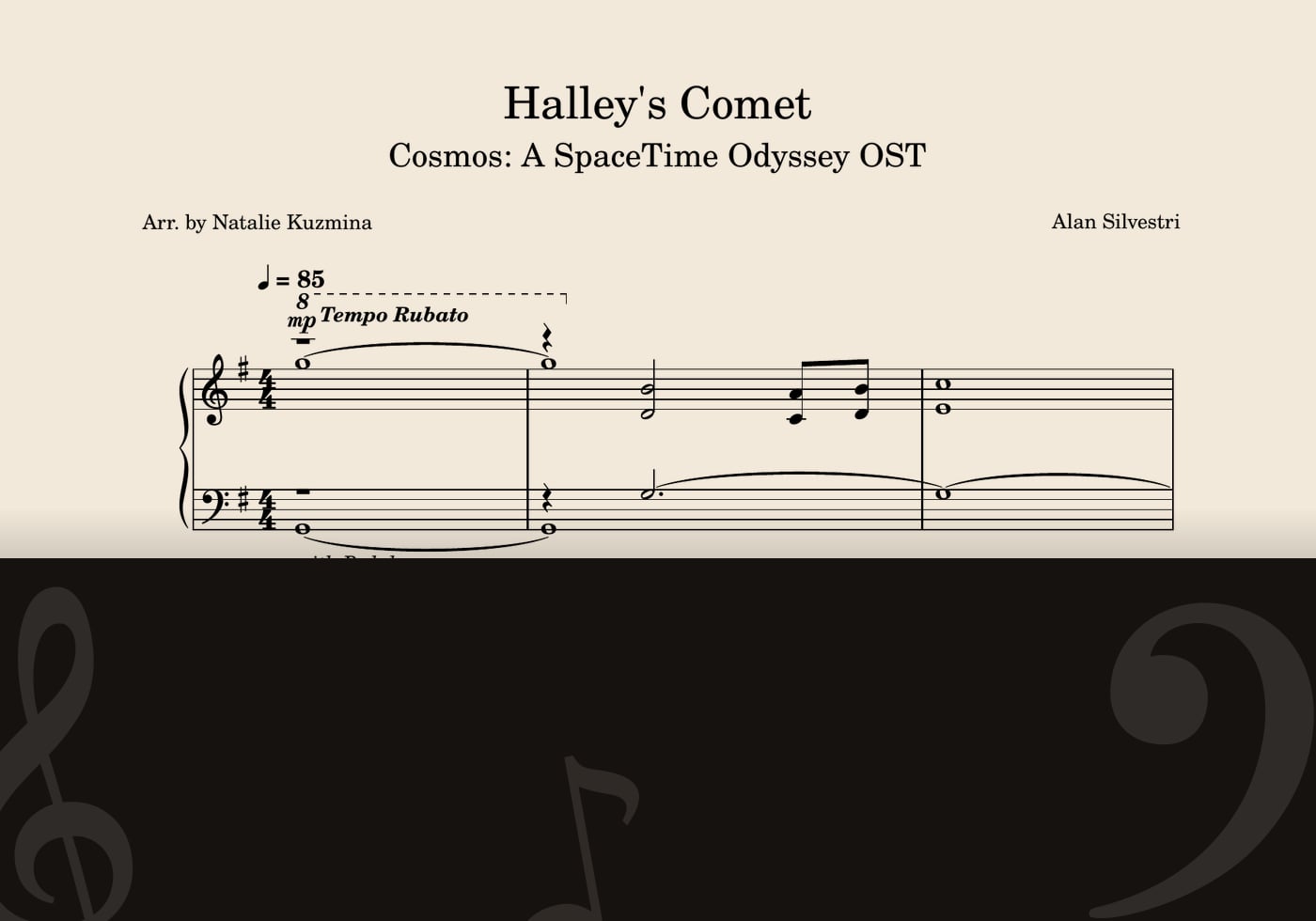 Halley's Comet — score preview