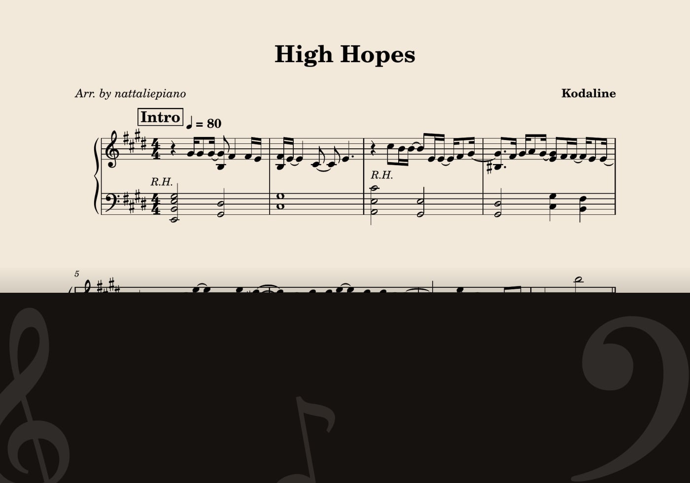 High Hopes — score preview