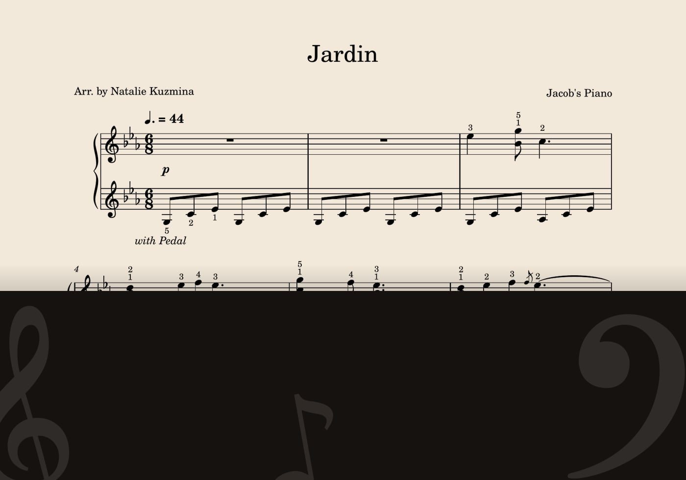 Jardin — score preview
