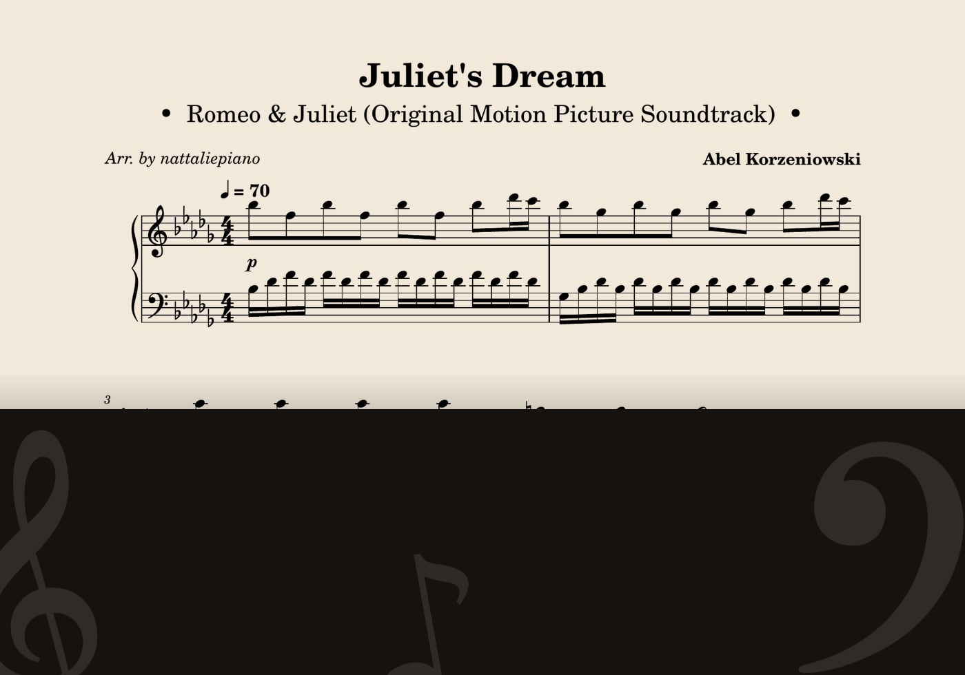 Juliet's Dream — score preview