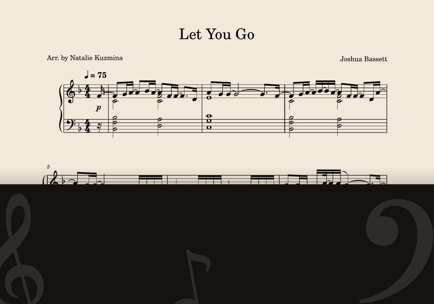 Let You Go — score preview
