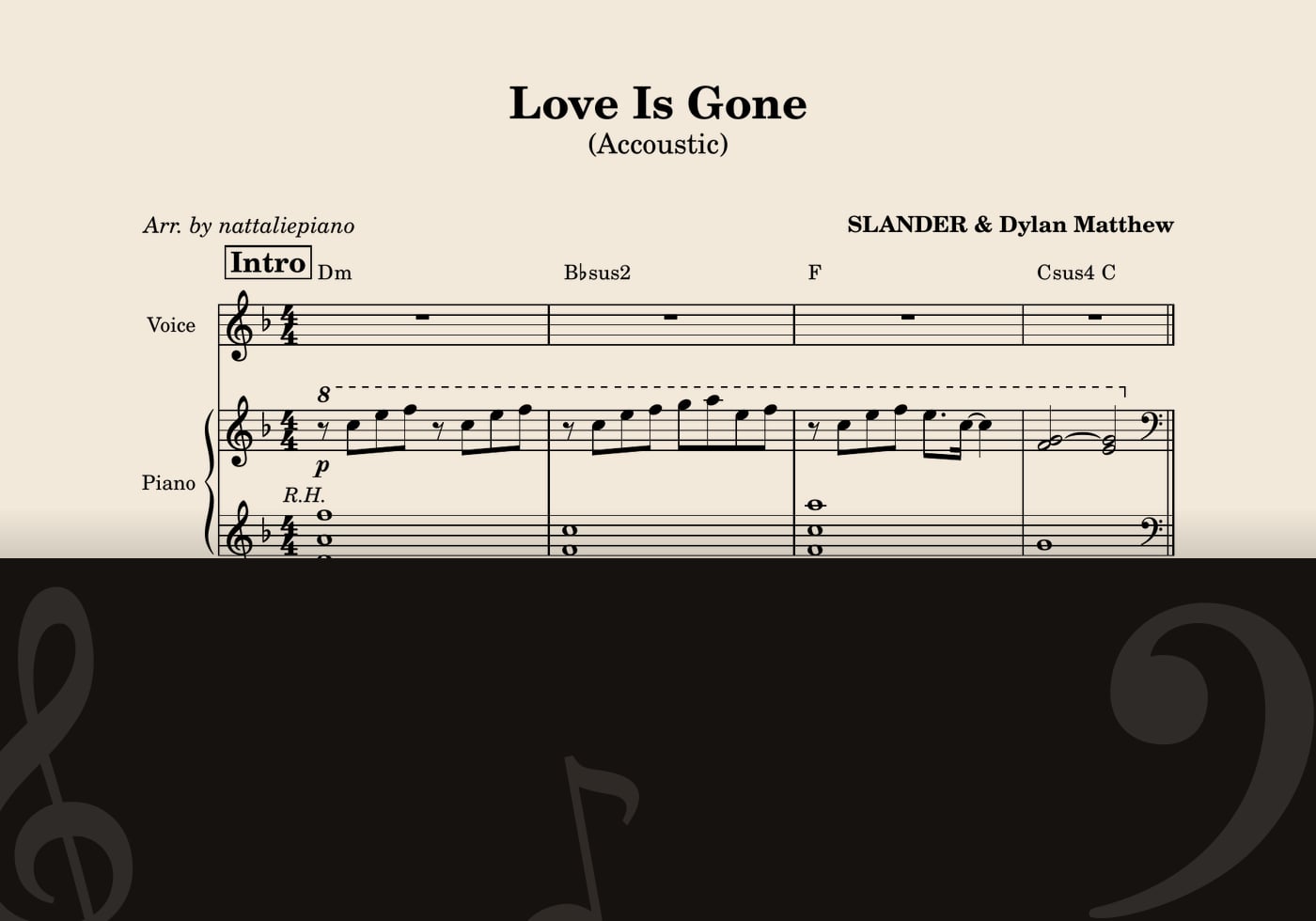 Love Is Gone — score preview