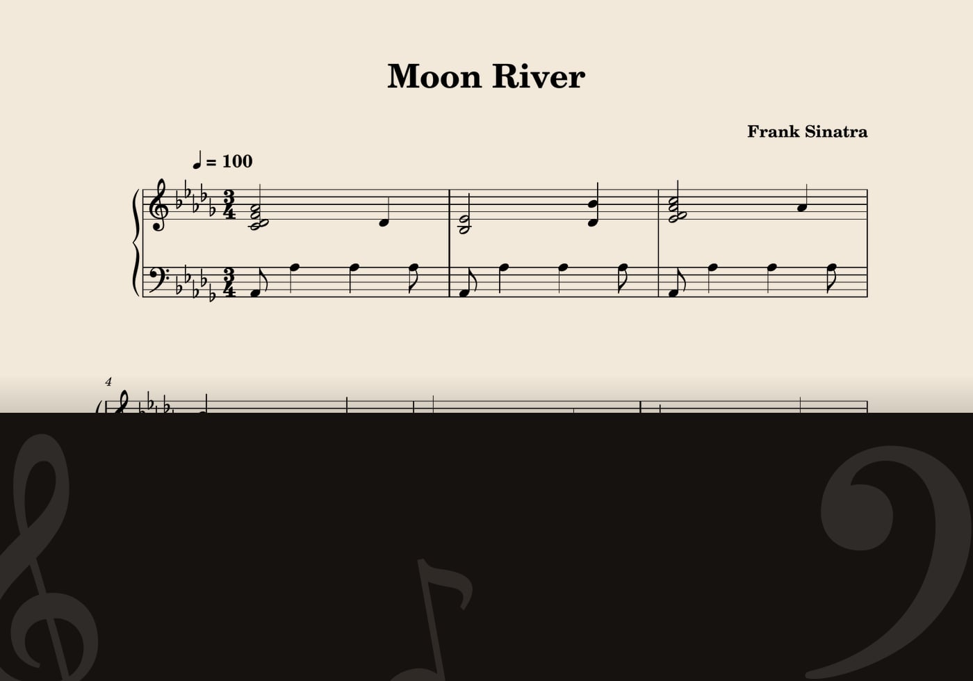 Moon River — score preview