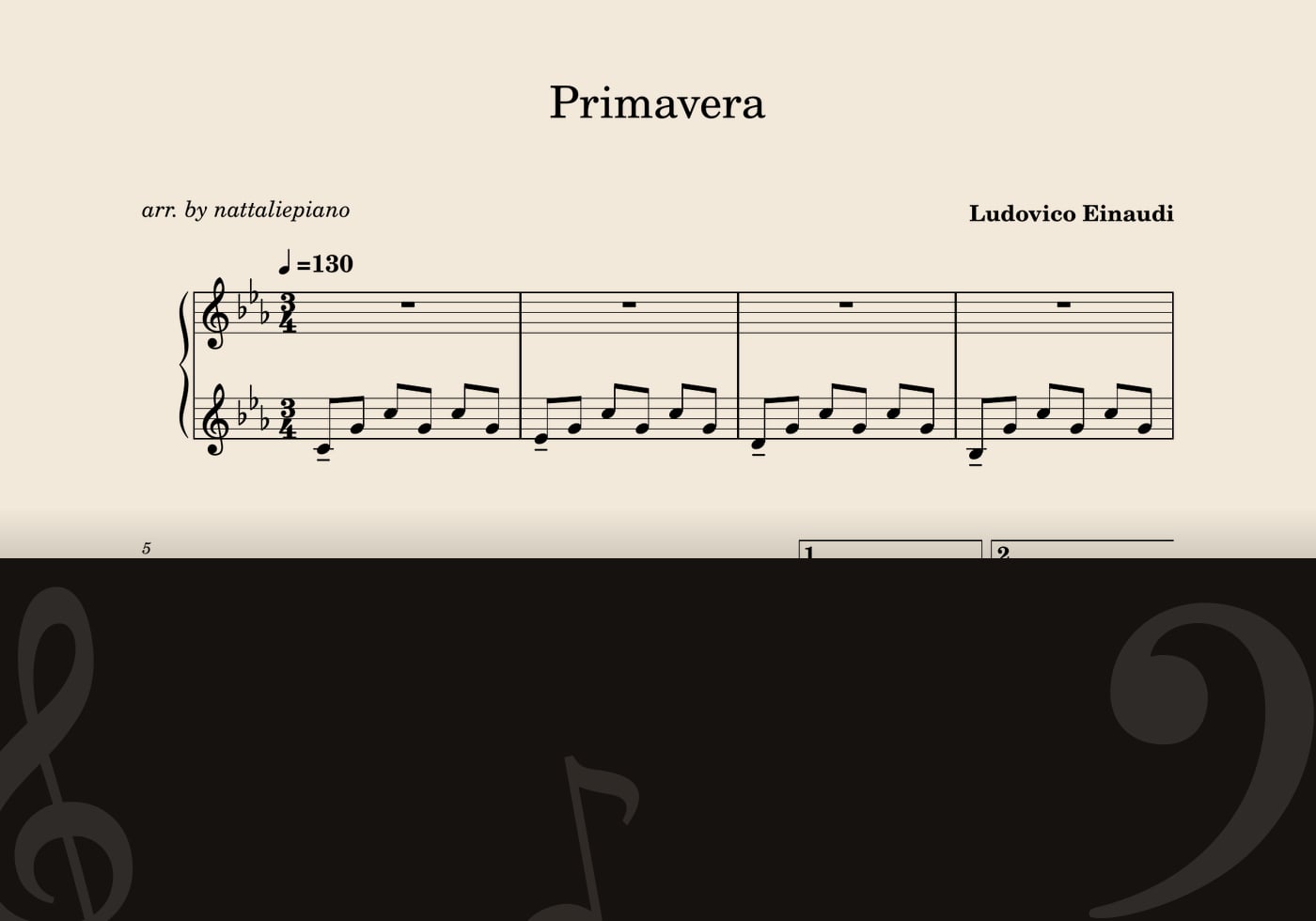 Primavera — score preview