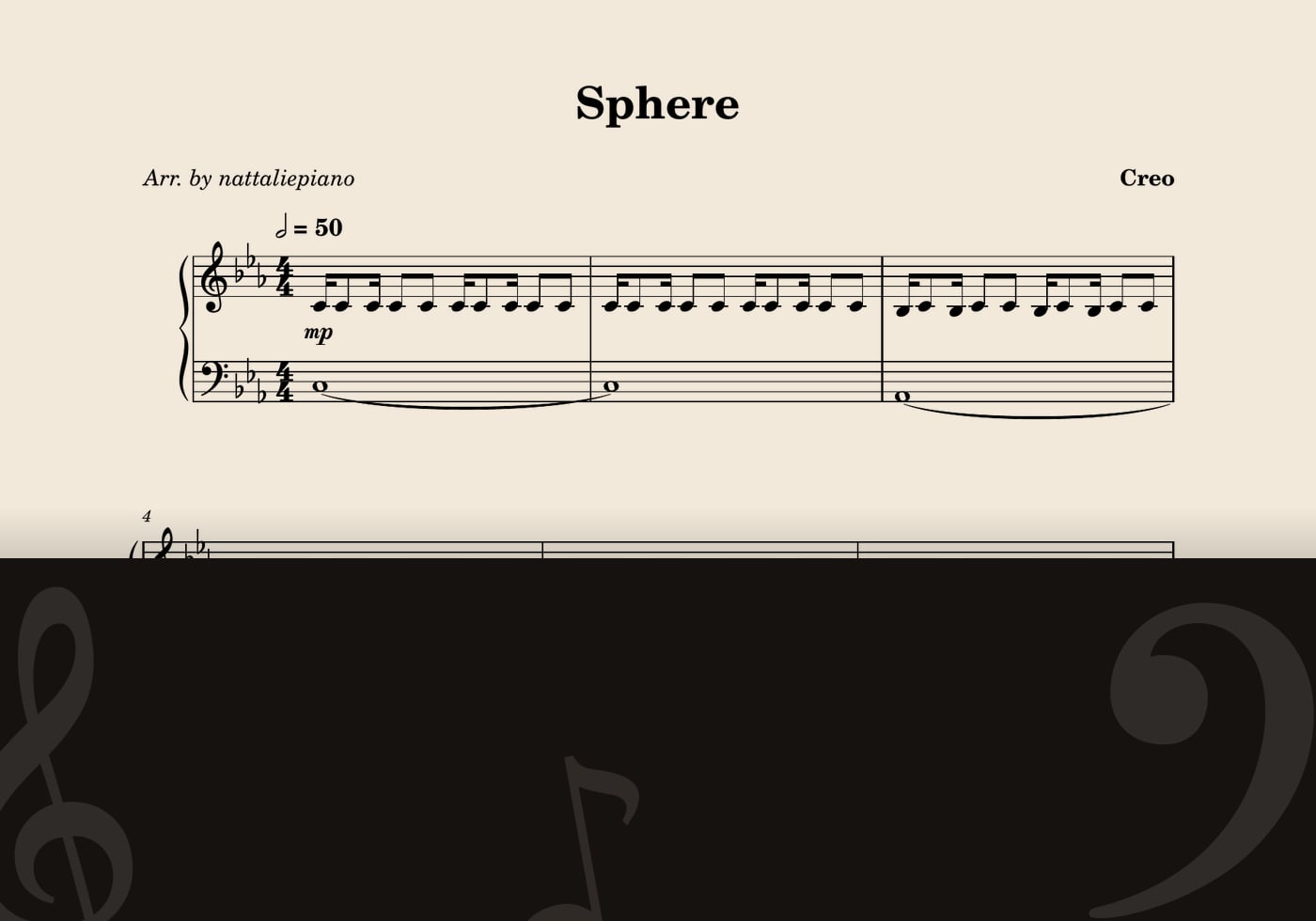 Sphere — score preview