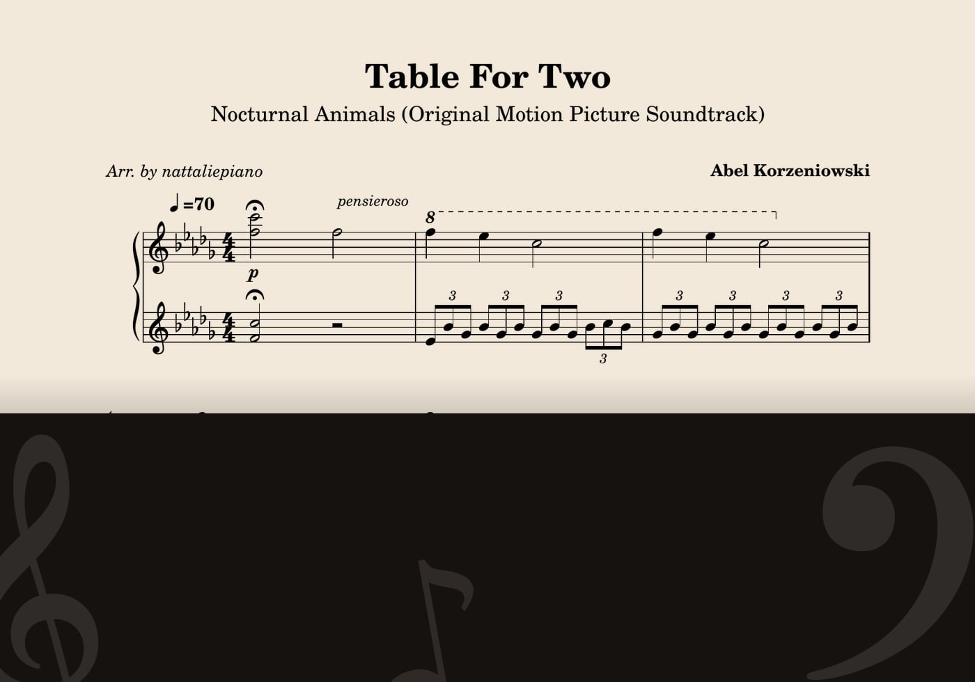 Table for Two — score preview