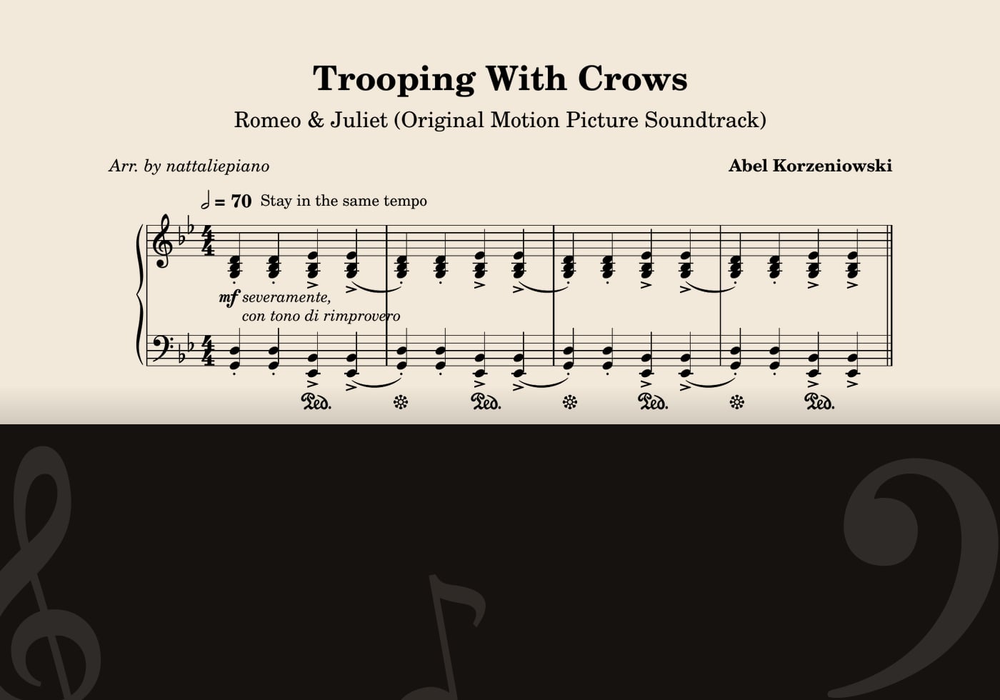 Trooping with Crows — score preview