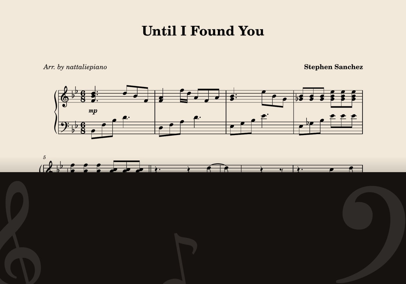 Until I Found You — score preview