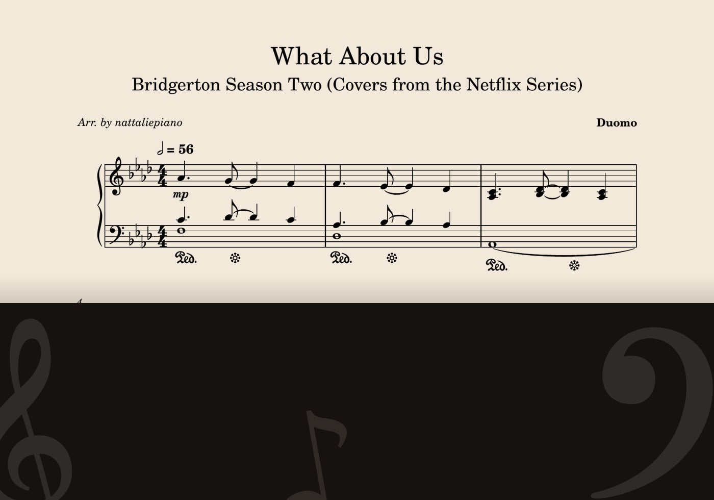 What About Us — score preview