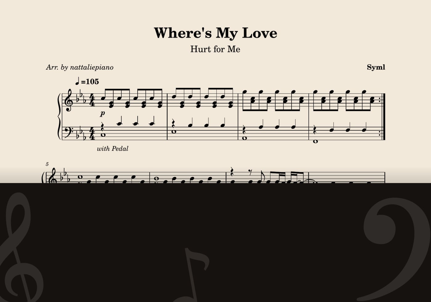 Where's My Love — score preview