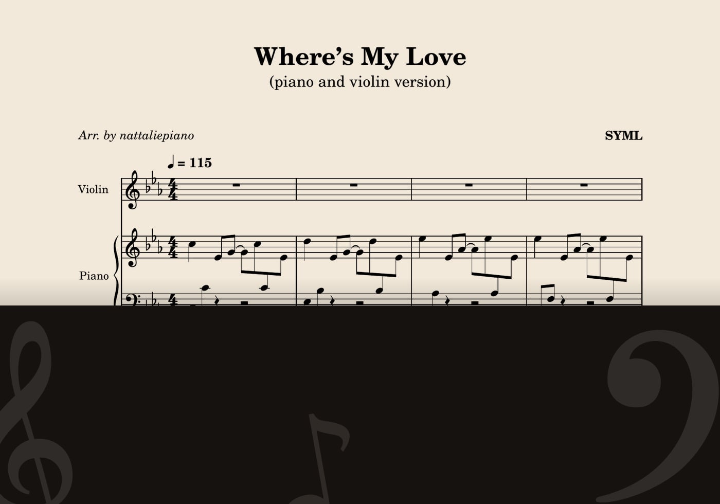 Where’s My Love — score preview