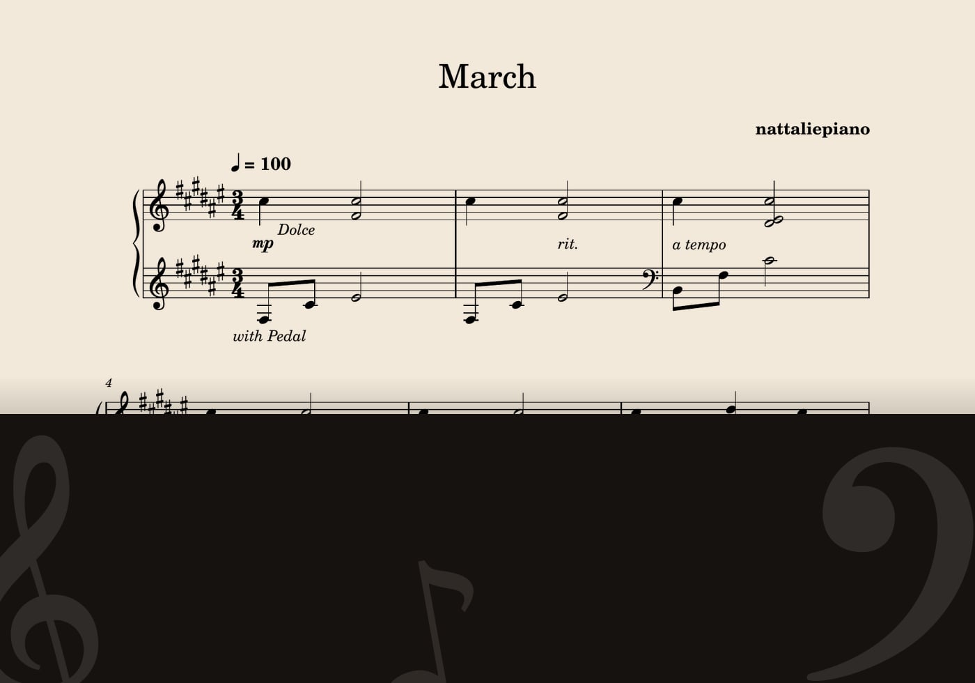 March — score preview