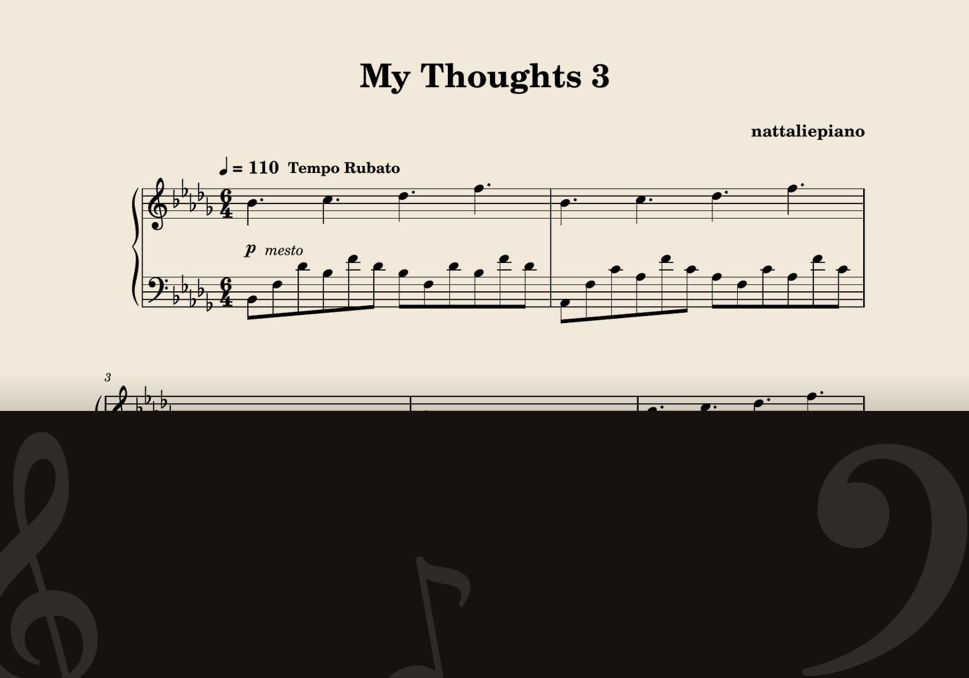 My Thoughts 3 — score preview