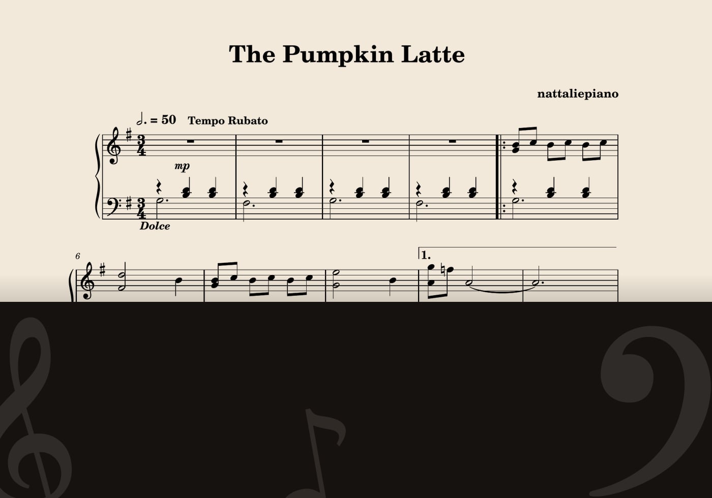 Pumpkin Latte — score preview