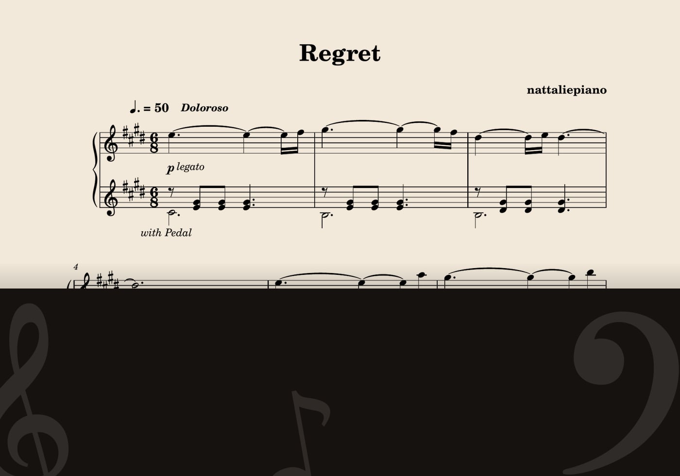 Regret — score preview