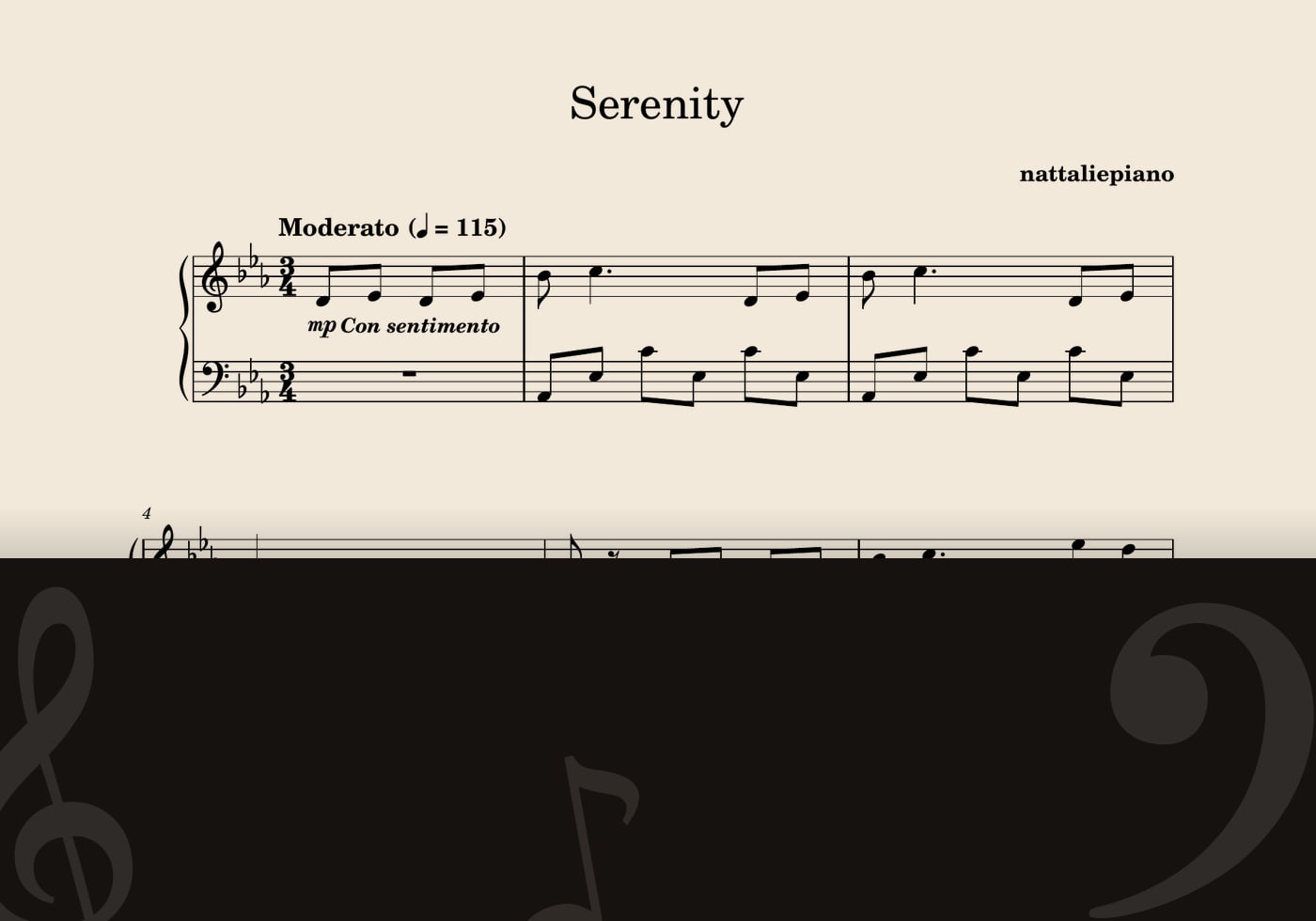 Serenity — score preview
